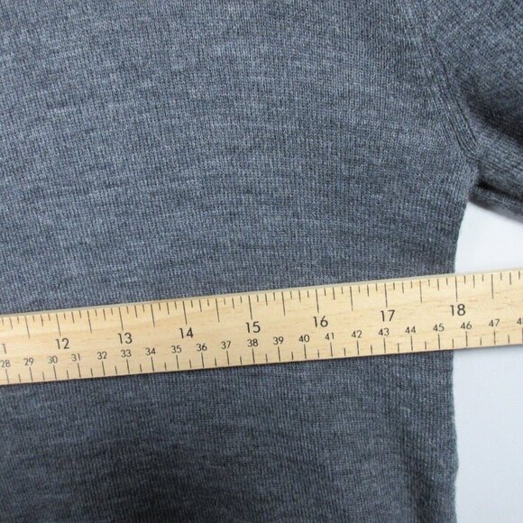 Zara Henley Top Sweater Women XL Grey Wool Acrylic Long Sleeve Knit Casual 248 - Picture 8 of 10